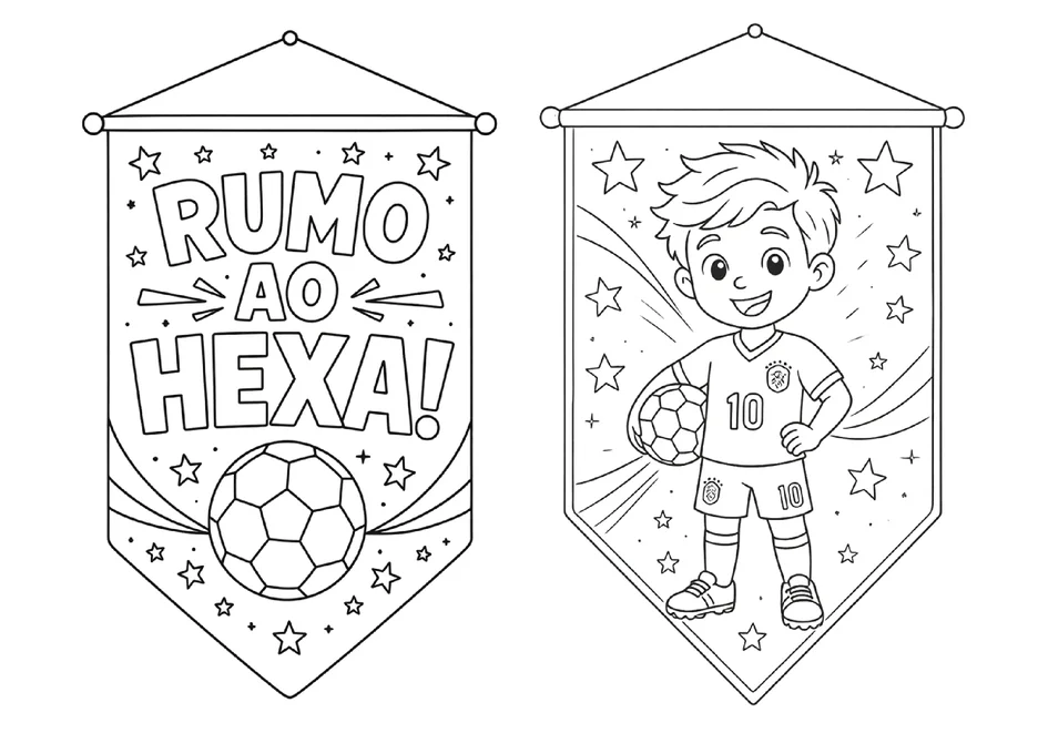 Bandeirinhas da copa do mundo para colorir e imprimir para imprimir e colorir - imagem 3
